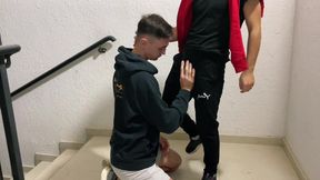 I satisfied my neighbor in the stairwell