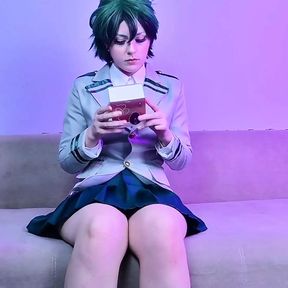 Midoriya Izuku with Awesome Tits and Juicy Pussy Tries Out a New Vibrator and Cums! - Honeyplaybox