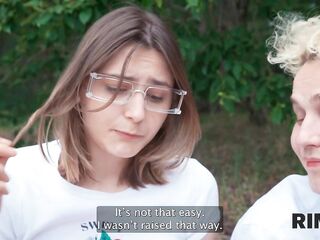 RIM4K. A shy pair tried ass drilling and hard booty slam for the 1st time