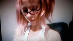 Petite college teen chick masturbates with a banana