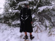 Last snow fall! (Cum eating) - 4k 60fps