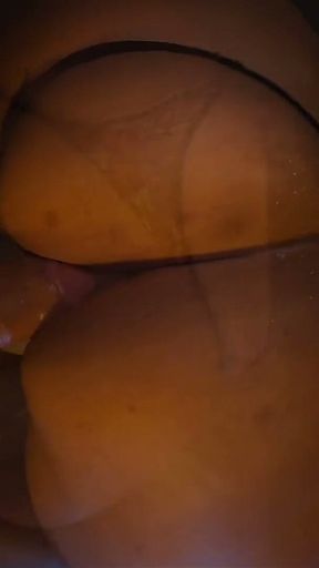 Carol Fox, Hot Blonde, Fucking Doggy Style with Panties Pulled to the Side at Creampie Pussy