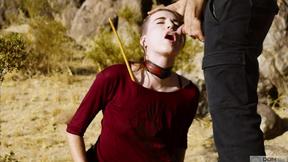 ”Extreme face sitting on rocks with piss drinking & caning”