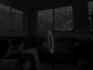 Step mom fixes my lonely Halloween party with her butt to mouth anal-copulation and milk breasts.