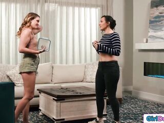 Tiny mother i'd like to fuck Sinn Sage craves to know why her neighbour Charlie Forde one ups her.Turns out this babe has a thing for her.The lesbos lick snatch and footfuck