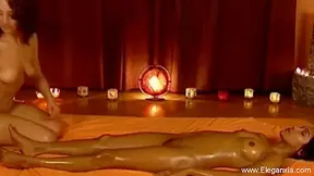 Sensual Tutorial Starring Two Erotic Brunette Darlings Massage