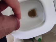 Je pisse dans les toilettes