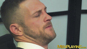 Hot Darius Fredynand rides the heavy shaft of his sexy boss Paul Wagner