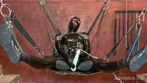 Vibrator play in the sex swing, Trailer - Alex Latex