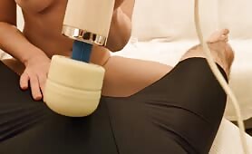 Hot Wife Jerks off Husband and Makes Him Cum Hard