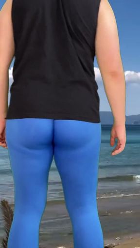 Bubble butt boy ass training in tight pants   Clip 1