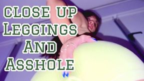 Close up leggings and asshole