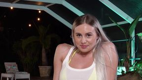 bri takes dick by the pool