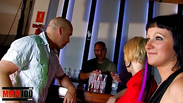 Hardcore sex orgy in a Barcelona's night club