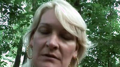 Depraved mature woman sucks a dick and gets fucked at the picnic