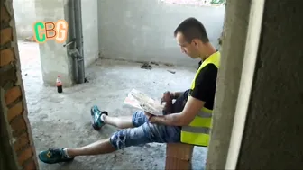 Construction Worker Aki Caught Jerking His Big Cock Outdoors