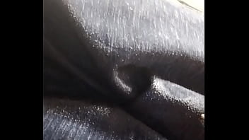 Cute girl pisses her pants after not being able to hold it anymore