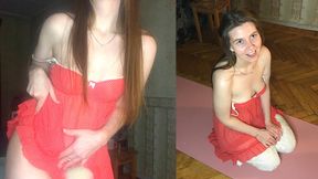 Compilation - Backstage and Funny. Part 2 - Real Homemade Russian Porn Featuring a Beautiful MILF in a Dress - Lovessie