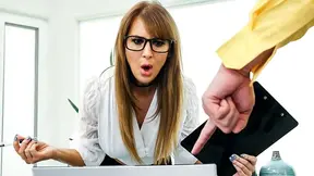 Bossy bitch boss gets fucked hard by two pissed off employees who caught her screwing up