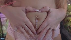 Gold Diamond Belly Rings Try on