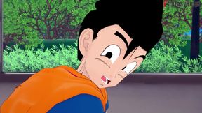 Android 18 seduces Gohan at the university - Dragon Ball Zex Series