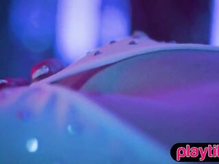 Small blond mother I'd like to fuck Kenna James undresses and flaunts that hawt exposed figure in the rain