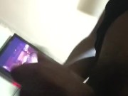 Beating his meat before bed