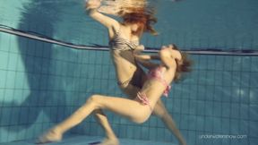 Duna and Nastya horny underwater lesbians