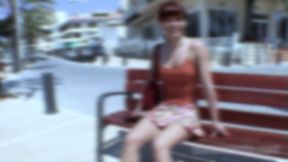 Amateur Fucks Her Vagina by the Pool