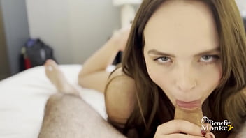 Green-eyed blonde &ndash_ Lily Bell sucks my cock like a filthy little slut | Benefit Monkey