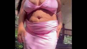 Busty BBW MILF teases with her big natural tits and thick body