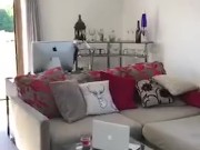 Scottish porn star Marc McAulay naked at home window view