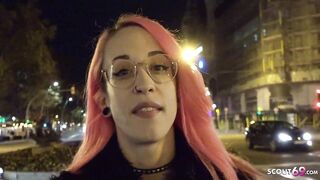 GERMAN SCOUT - FILTHY PINK HAIR WOMEN PICKUP AND NAILED