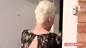 Horny blonde gets pounded from behind