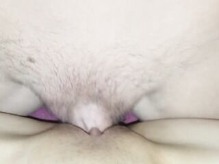 Giant double cum discharged on sexy Oriental