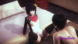 Chuunibyou Deme Koi 3D Hentai - Rikka blowjob and fuck