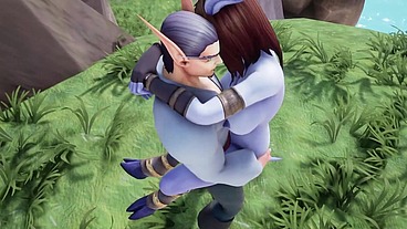 Elf fucking a draenei girl in the land of Azeroth - Warcraft porn parody