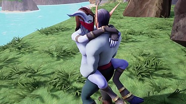 Elf fucking a draenei girl in the land of Azeroth - Warcraft porn parody