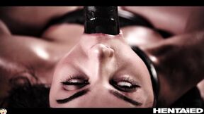 Real Life Hentai - Mouth Fuck compilation - Huge heavy alien cocks deep inside throat