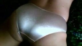 My bosomy MILF wife shakes her big ass in silk undies