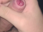 19 year old fingering his tight foreskin