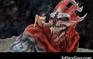 3D Girls Ruined by Scary Alien Monsters!