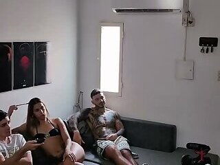 Fucking my best friend's girlfriend on the couch next to him