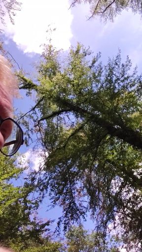 walking naked in the forest