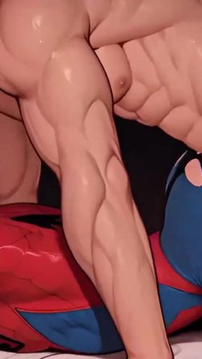 Will you survive seeing Spiderman's raw anal wrecked by muscle stud?   Clip 1