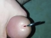 I put a penis ring in the urethra.