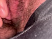 ftm big clit hairy pussy masturbation