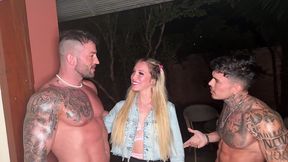 petite innocent babe hardcore ass and throat fucked in a wild threesome