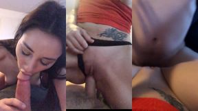 wet blowjob and pov fucking with creampie inside my tight pussy