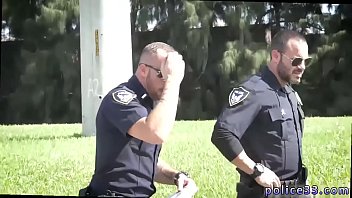 Gay porn video of sexy hot police  Suspect on the Run, Gets Deep